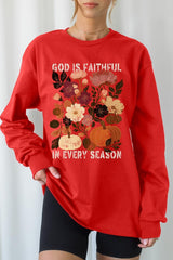 UL240-E3171 Faithful In Every Season Graphic Long Sleeve Tee $13.75