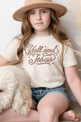US3001Y-E3115Z Y'all Need Jesus Kids Graphic Tee $11
