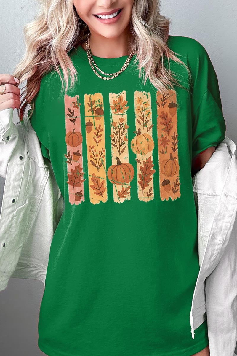 5000P-E3110 Brushstroke Fall Graphic Plus Heavy Cotton Tee $12.75