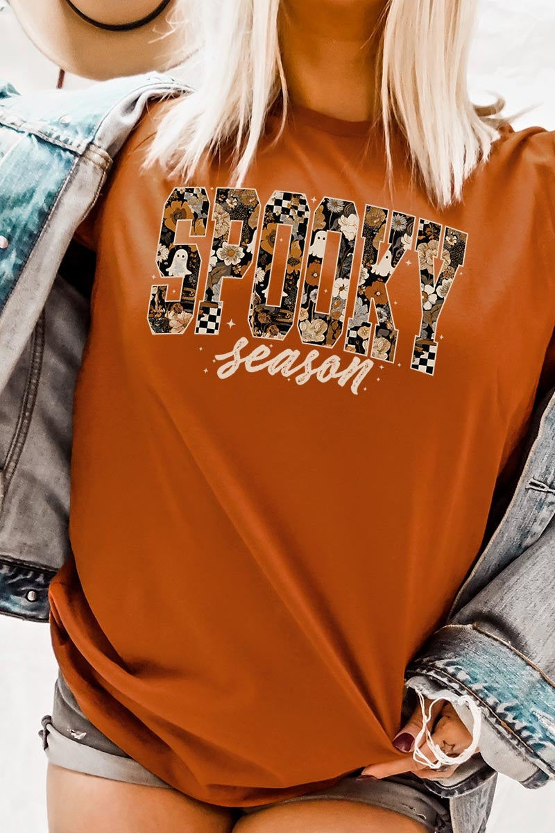 US3001P-E3105 Spooky Season Halloween Graphic Plus Tee $16
