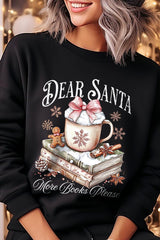 UL180-E3205 Dear Santa Books Graphic Sweatshirt $20