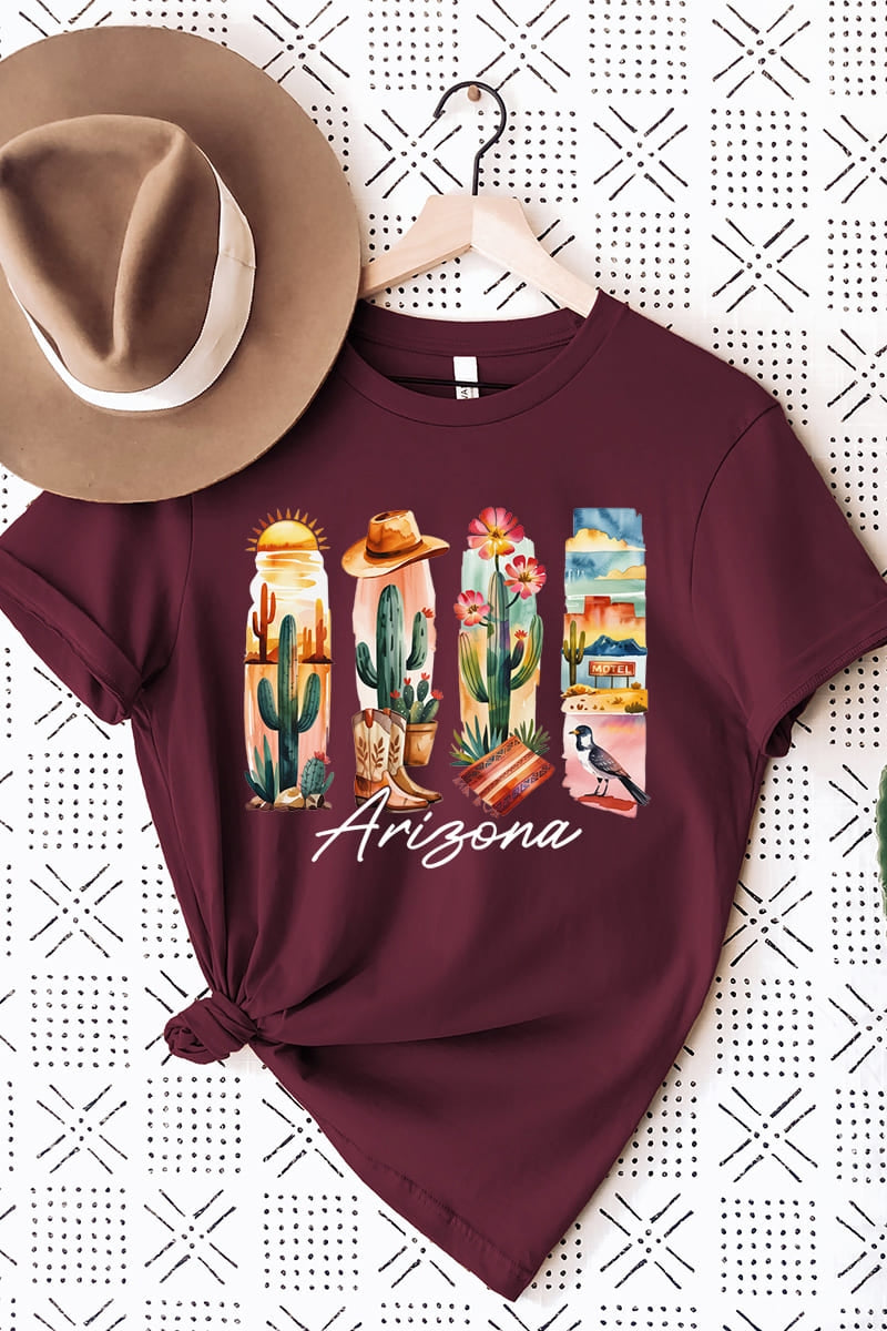 US3001-E3061AZ Arizona State Brushstroke Graphic Tee $12.5