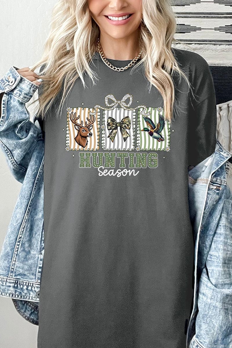 5000P-E3192 Deer & Duck Hunting Season Graphic Plus Heavy Cotton Tee $12.75