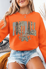 UL180P-E3132 Camo Football Graphic Plus Sweatshirt $25