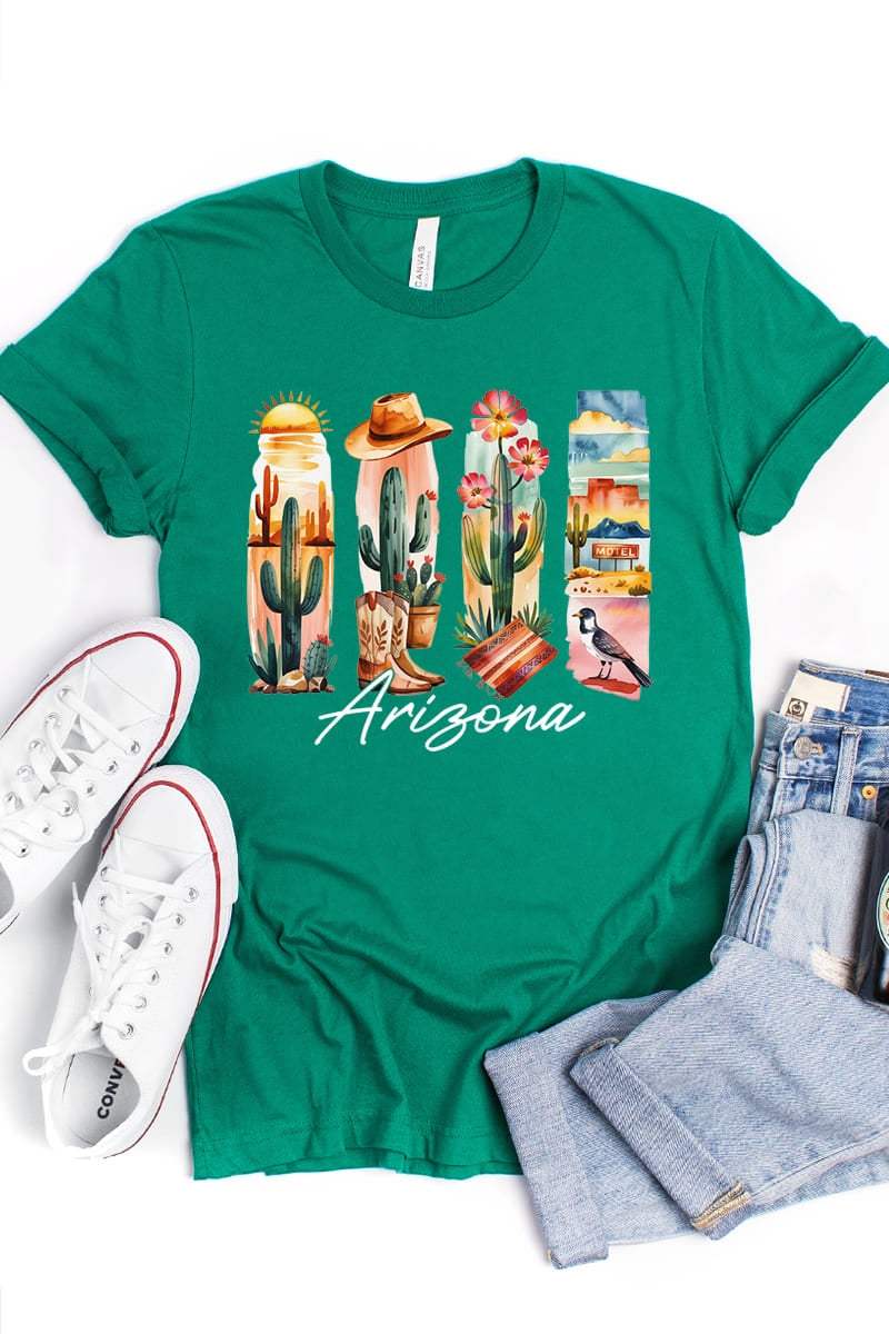 US3001-E3061AZ Arizona State Brushstroke Graphic Tee $12.5
