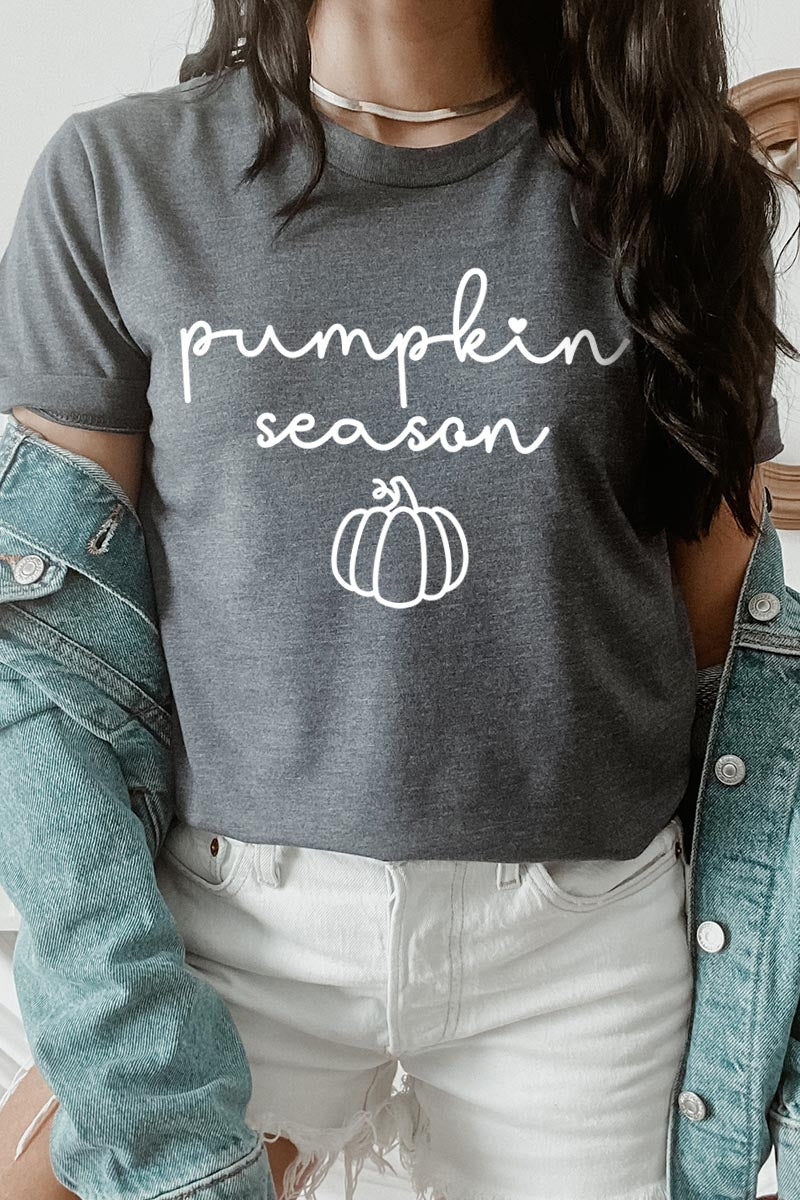 US3001-E3152 Pumpkin Season Graphic Tee $12.5