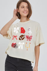 CTS-E3080 Georgia Football Graphic Relaxed Crop Top $11