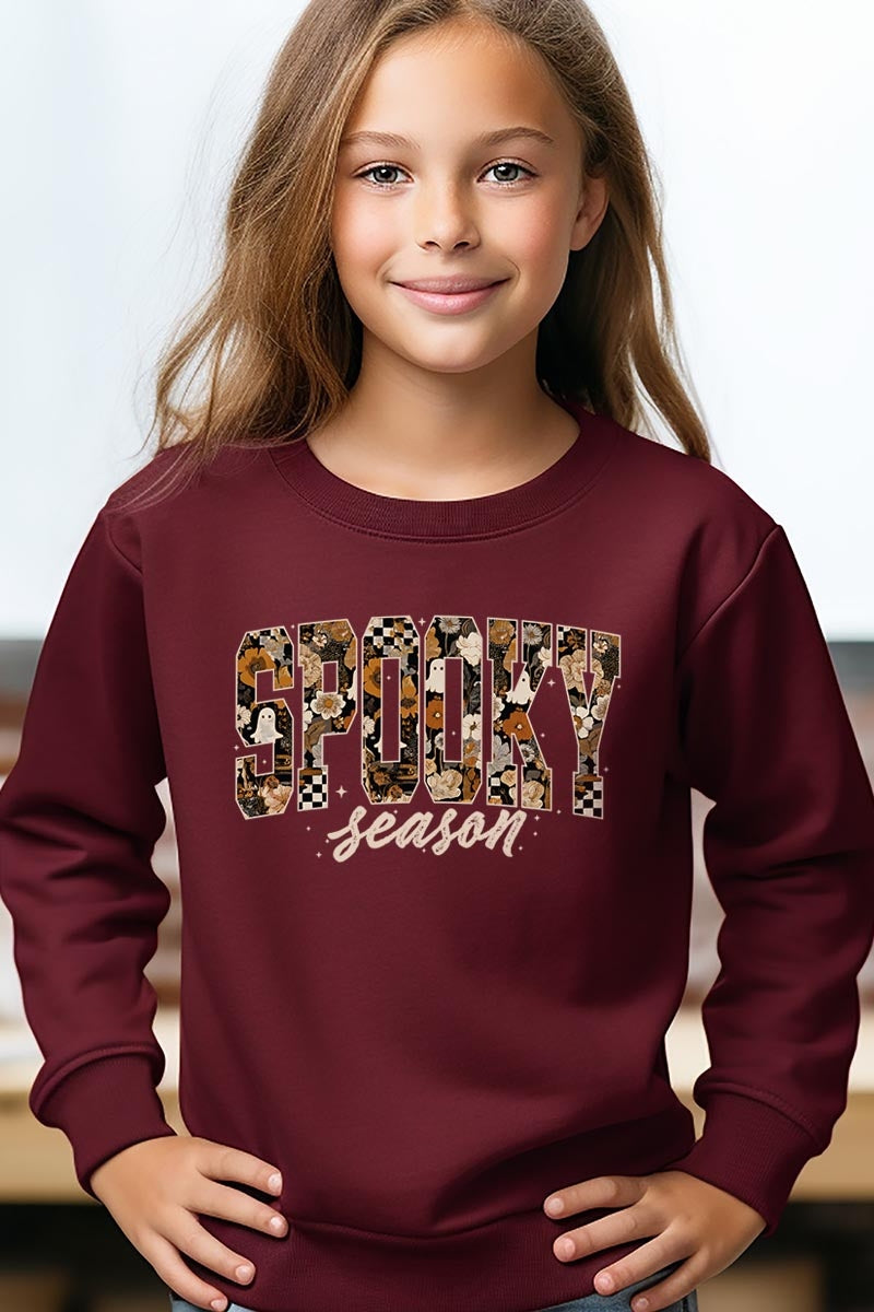 UL180B-E3105Z Spooky Season Halloween Kids Graphic Sweatshirt $20