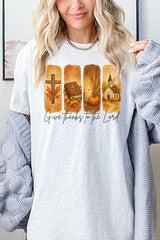 5000-E3169 Give Thanks To The Lord Graphic Heavy Cotton Tee $9