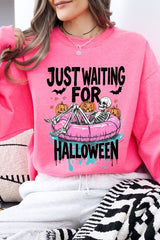 UL180-E3138 Just Waiting For Halloween Graphic Sweatshirt $20
