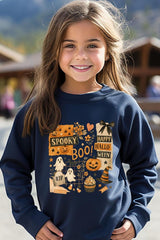 UL180B-E3084Z Halloween collage Kids Graphic Sweatshirt $20
