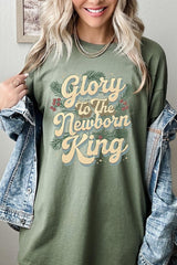 5000-E3220 Glory to the Newborn King Graphic Heavy Cotton Tee $9