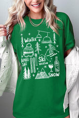 5000-E3188 Ski Doodle Graphic Heavy Cotton Tee $9
