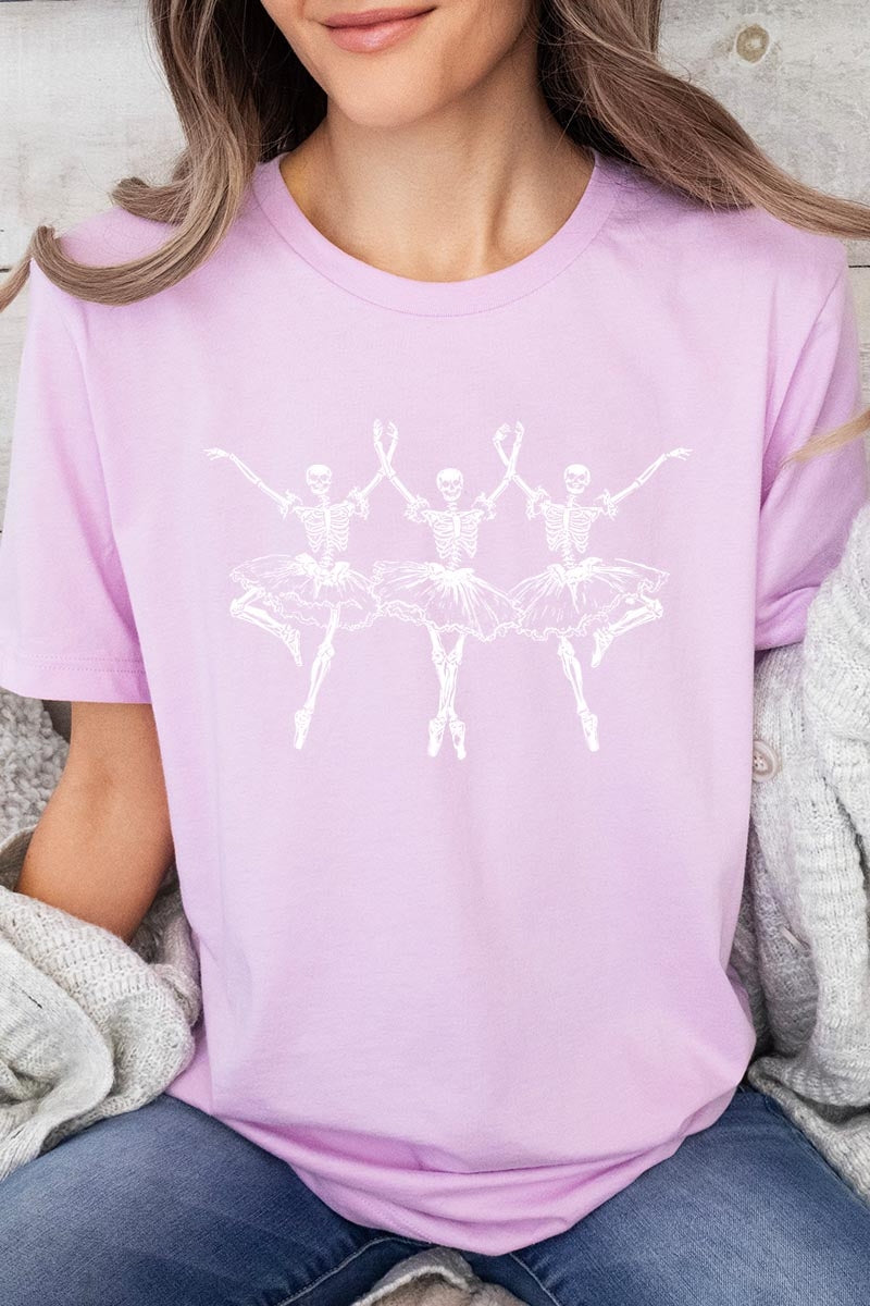 US3001P-E3156 Halloween Ballerina Graphic Plus Tee $16