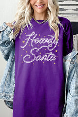 5000-E3199 Howdy Santa Graphic Heavy Cotton Tee $9
