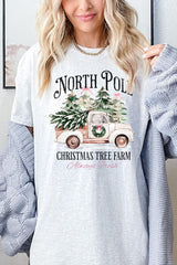 5000-E3174 North Pole Christmas Graphic Heavy Cotton Tee $9