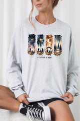 UL240-E3204 Savior Is Born Nativity Graphic Long Sleeve Tee $13.75