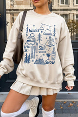 UL180-E3188 Ski Doodle Graphic Sweatshirt $20