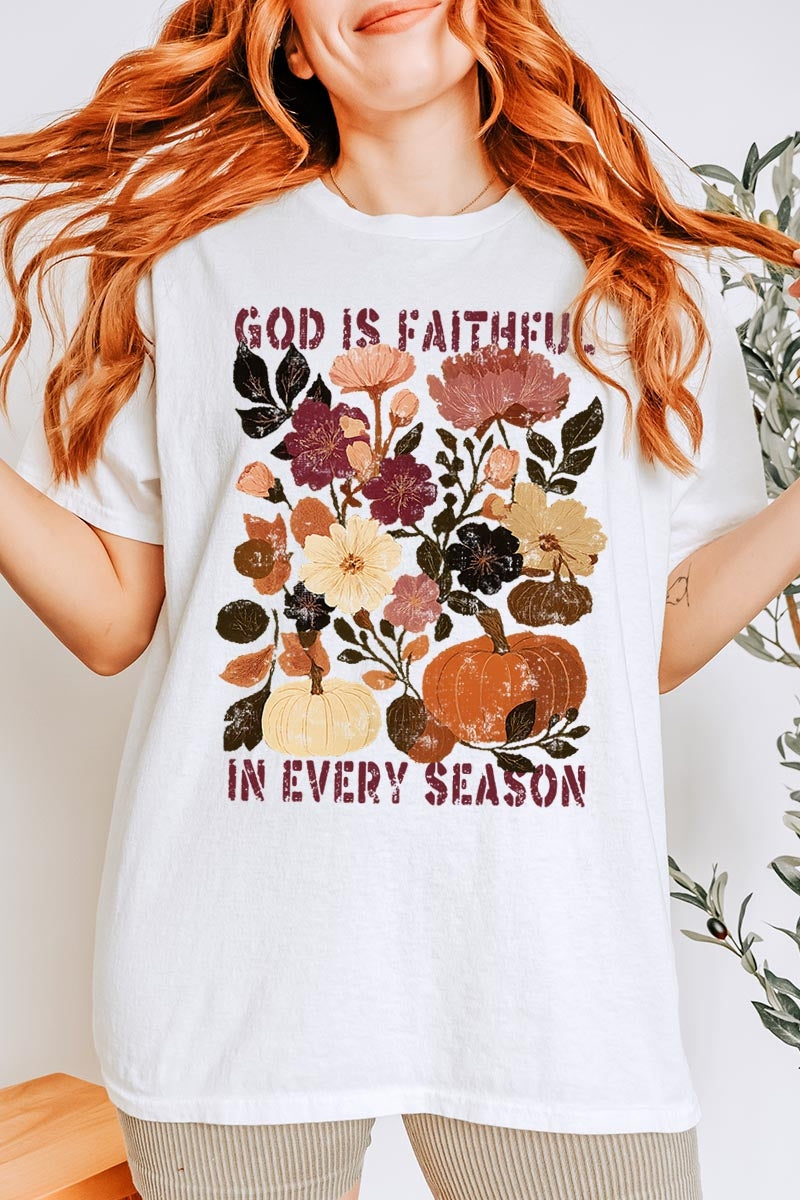 5000P-E3171 Faithful In Every Season Graphic Plus Heavy Cotton Tee $12.75