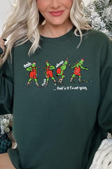 UL180P-E3203 Grinch Dance Funny Christmas Graphic Plus Sweatshirt $25