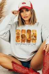 UL180P-E3169 Give Thanks To The Lord Graphic Plus Sweatshirt $25