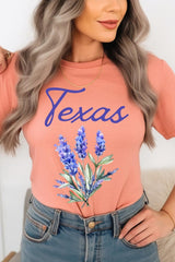 US3001P-E3060 Texas Bluebonnet Graphic Plus Tee $16