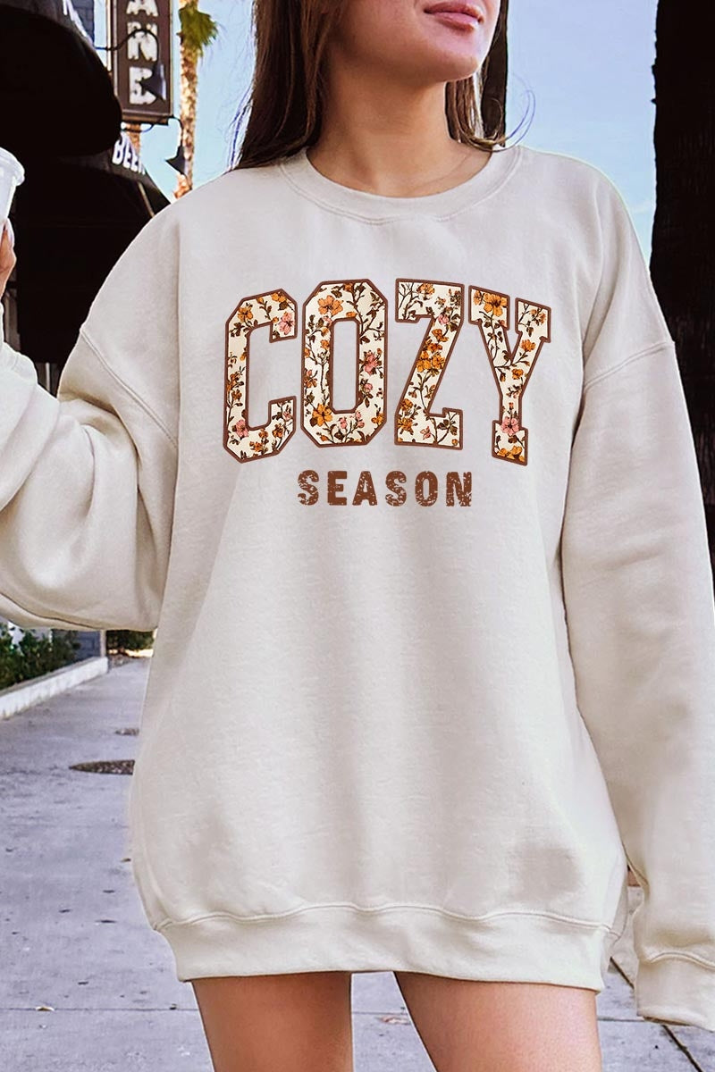 UL180P-E3082 Cozy Season Graphic Plus Sweatshirt $25