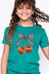US3001Y-E3055Z Football Cherries Kids Graphic Tee $11
