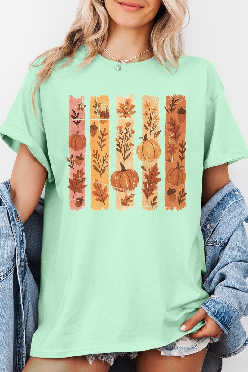 5000P-E3110 Brushstroke Fall Graphic Plus Heavy Cotton Tee $12.75