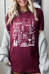 US3001P-E3188 Ski Doodle Graphic Plus Tee $16