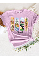 US3001P-E3061IA Iowa State Brushstroke Graphic Plus Tee $16