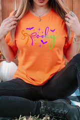 US3001P-E3109 Spooky Halloween Graphic Plus Tee $16