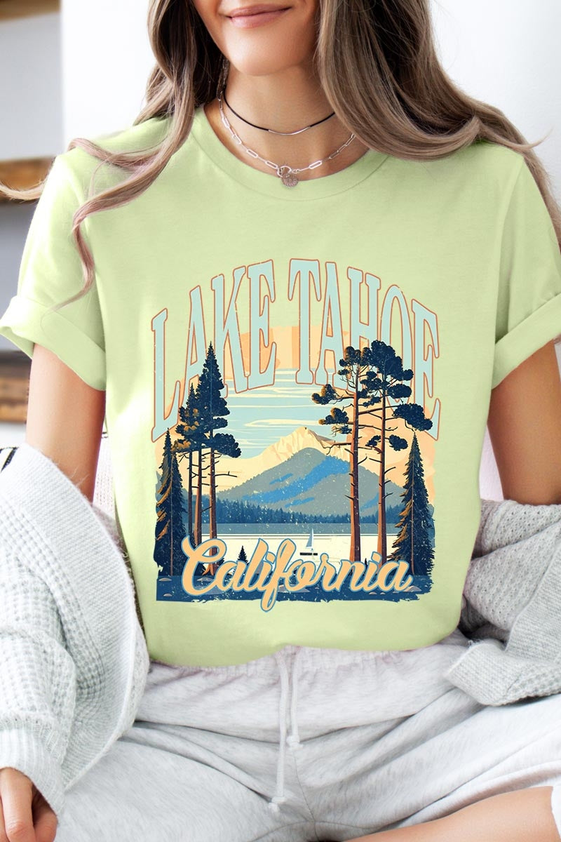 US3001-E3059 Lake Tahoe Graphic Tee $12.5