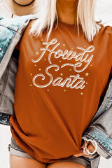 US3001-E3199 Howdy Santa Graphic Tee $12.5