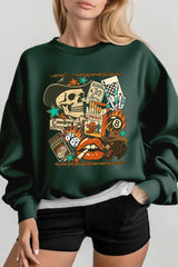 UL180P-E3096 Vintage Western Collage Graphic Plus Sweatshirt $25