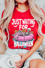 US3001P-E3138 Just Waiting For Halloween Graphic Plus Tee $16