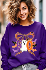 UL180-E3120 Boo Brushstroke Bow Graphic Sweatshirt $20