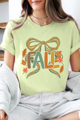 US3001P-E3121 Fall Brushstroke Bow Graphic Plus Tee $16