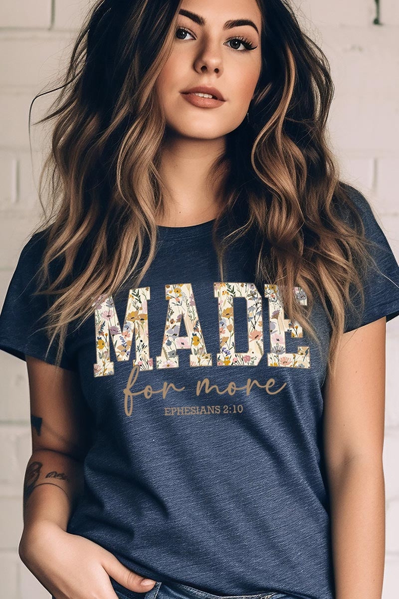 US3001P-E3068 Made for More Faith Graphic Plus Tee $16