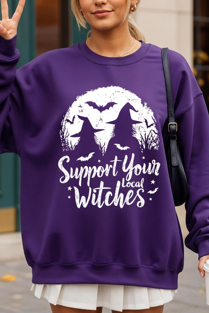 UL180-E3161 Local Witches Halloween Graphic Sweatshirt $20