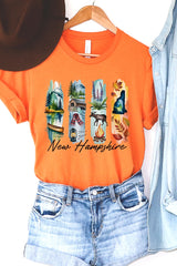 US3001-E3061NH New Hampshire State Brushstroke Graphic Tee $12.5