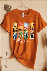 US3001P-E3061MO Missouri State Brushstroke Graphic Plus Tee $16
