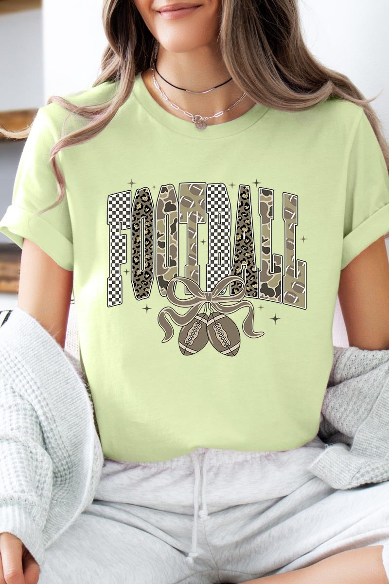 US3001P-E3132 Camo Football Graphic Plus Tee $16