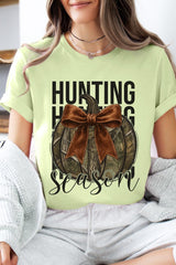 US3001P-E3190 Hunting Pumpkin Bow Graphic Plus Tee $16