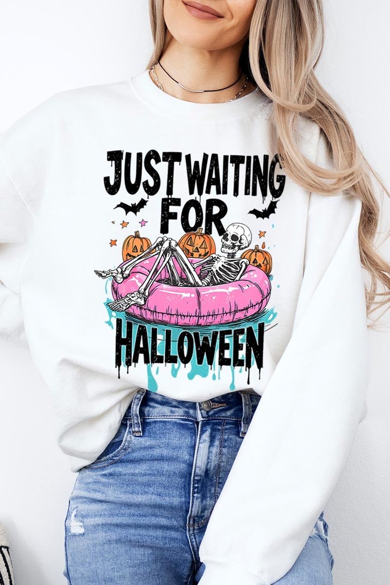 UL180P-E3138 Just Waiting For Halloween Graphic Plus Sweatshirt $25