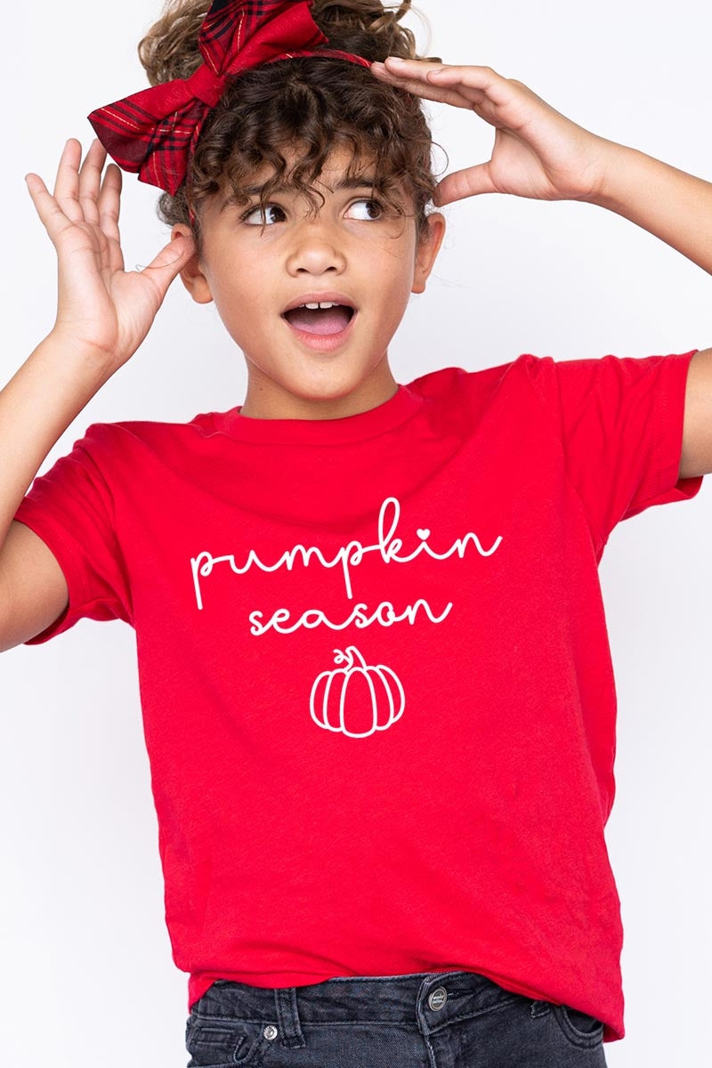 US3001Y-E3152Z Pumpkin Season Kids Graphic Tee $11
