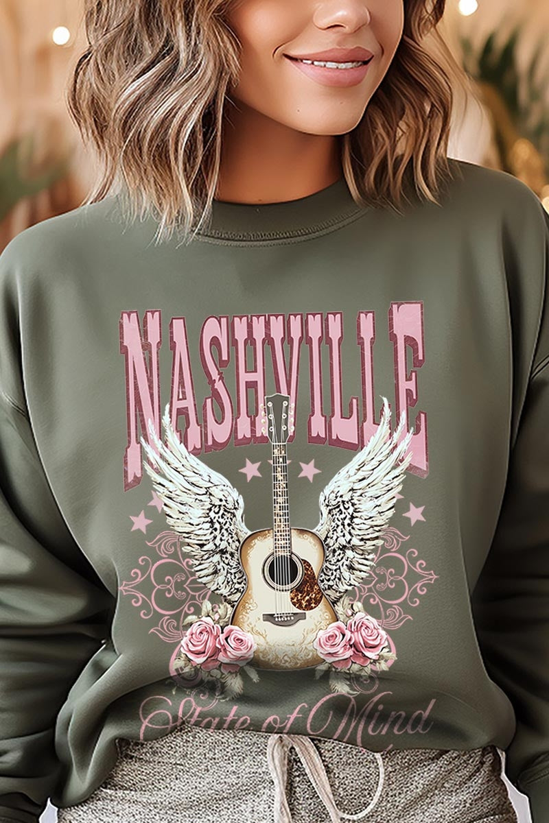 UL180-E3157 Nashville Rose Graphic Sweatshirt $20