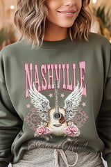 UL180P-E3157 Nashville Rose Graphic Plus Sweatshirt $25