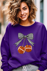 UL180-E3055 Football Cherries Graphic Sweatshirt $20