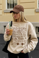 UL180-E3163 Pumpkin Patch Doodle Graphic Sweatshirt $20